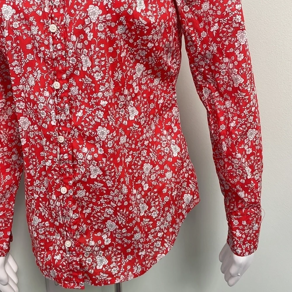 J. Crew Perfect Shirt Liberty London Summer Blooms Collection Floral Blouse 4